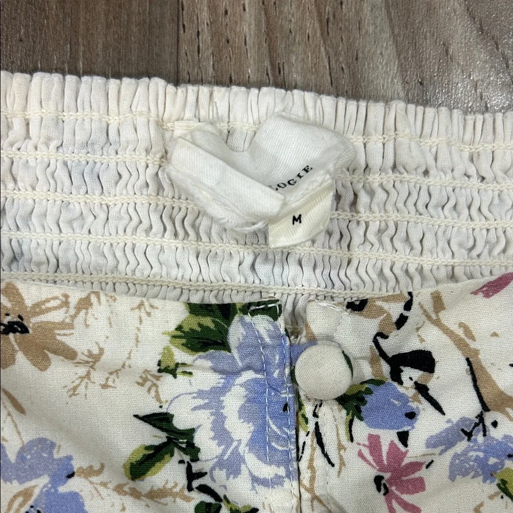 Anthropologie Cream Floral Blouse